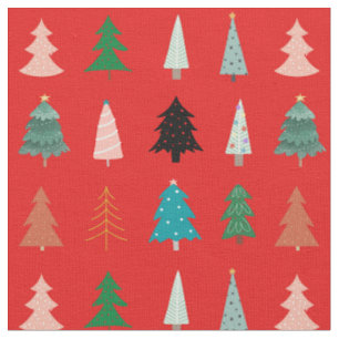 Julafton mönster, modern röd grönt blå tyg