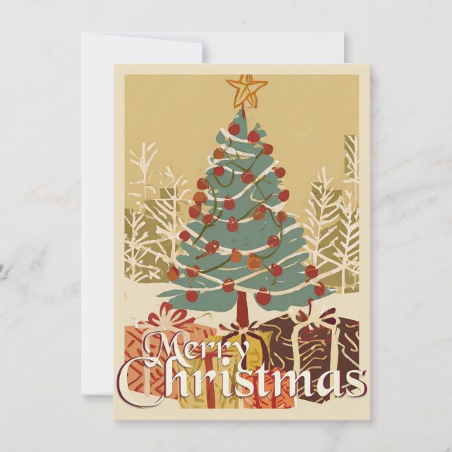 Julafton Motif, med Presenter under Julgran (Framsida)