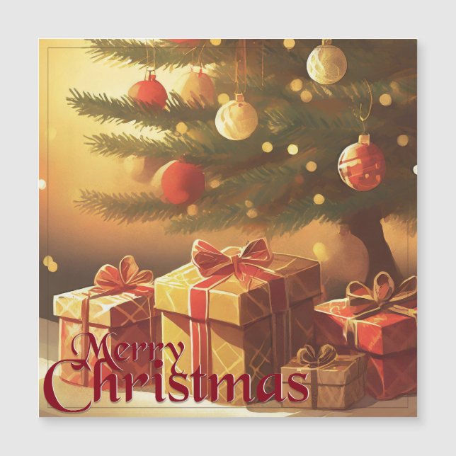 Julafton Motif, med Presenter under Julgran (Framsida)