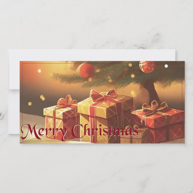 Julafton Motif, med Presenter under Julgran (Framsida)