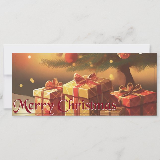 Julafton Motif, med Presenter under Julgran (Framsida)