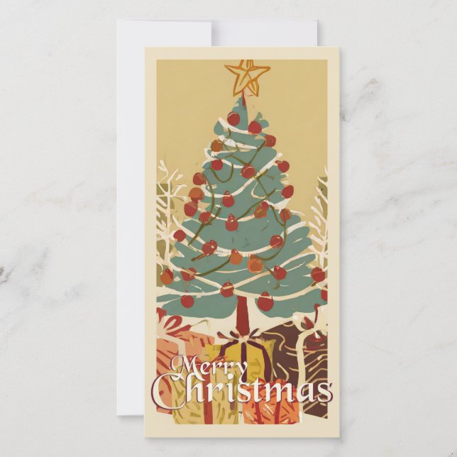 Julafton Motif, med Presenter under Julgran (Framsida)