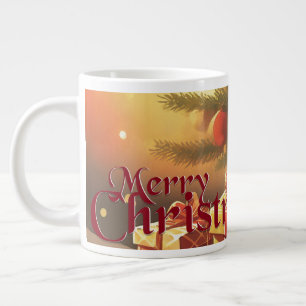 Julafton Motif, med Presenter under Julgran Jumbo Mugg