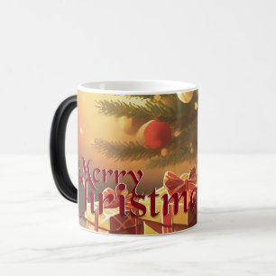 Julafton Motif, med Presenter under Julgran Magisk Mugg