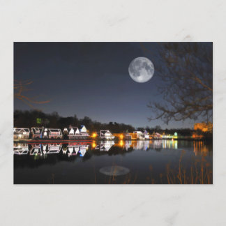 Julafton natt om Boathouse Row Philadelphia Inbjud Inbjudningar