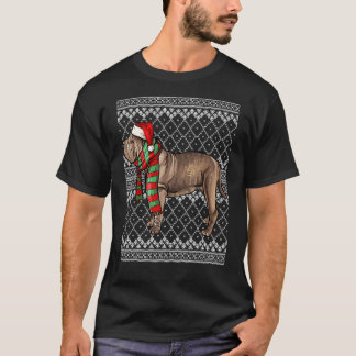 Julafton Neapolitan Mastiff Jultomten Hat Ugly Chr T Shirt