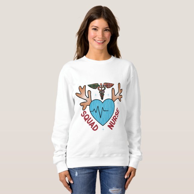 Julafton Nurse Squad T Shirt (Hel framsida)