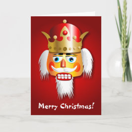 Julafton Nutcracker Kung Tecknad Helgkort