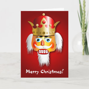 Julafton Nutcracker Kung Tecknad Helgkort