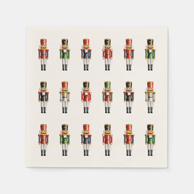 Julafton Nutcracker Leksak Soldiers Pappersservett (Framsidan)