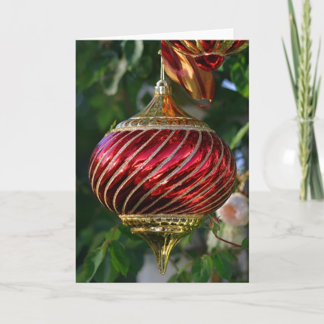 Julafton Ornament Helgkort (Framsida)