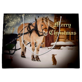 Julafton på gården med häst