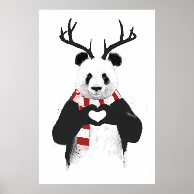 Julafton panda poster (Framsidan)