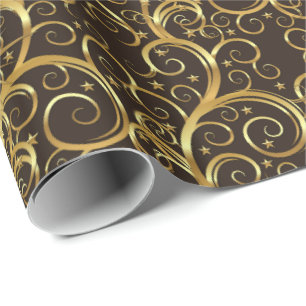 Julafton, Papper-Majesty Golden Swirls Presentpapper