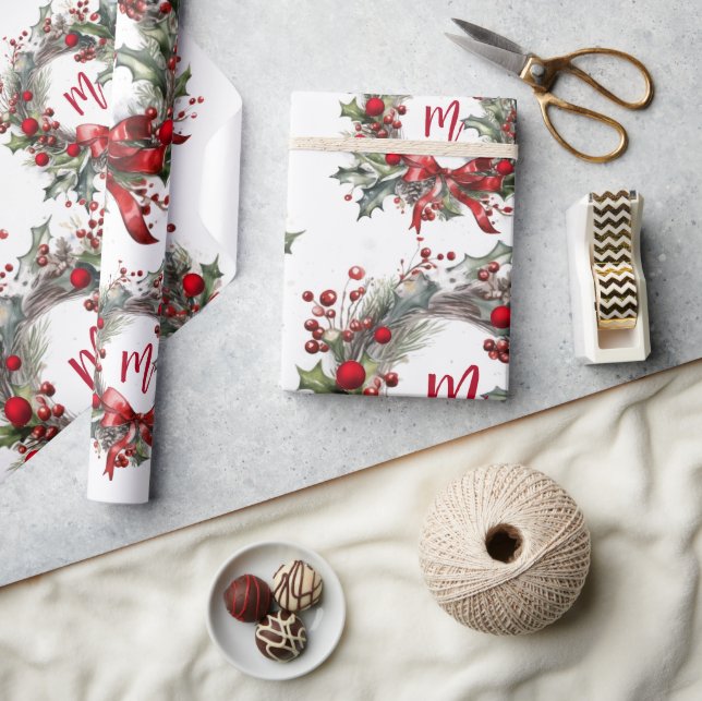 Julafton: papper Vattensfärgad jul Presentpapper (Hantverk)