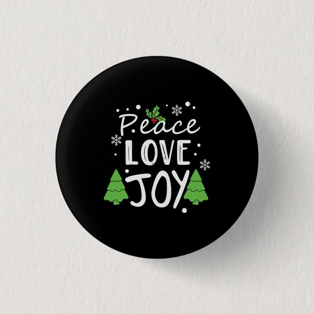 Julafton Peace Kärlek Joy Knapp (Framsida)