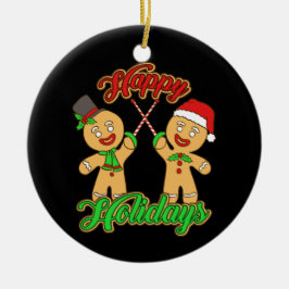 Julafton Pepparkaksgubbar Helgdag Julafton Julgransprydnad Keramik