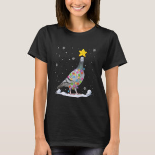 Julafton Pigeon Animals Julgran Ljus T Shirt