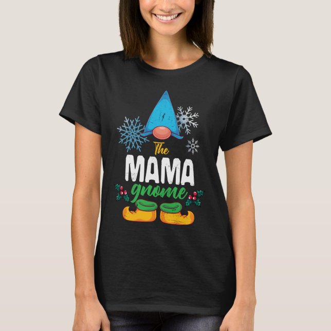 Julafton PJ-julfamiljen som matchar Pajama Mamma T Shirt (Framsida)