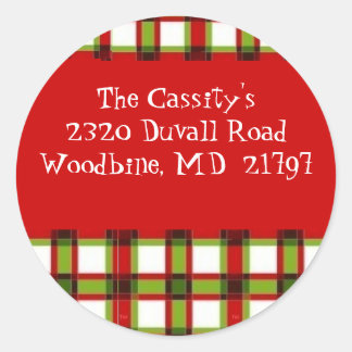 Julafton-platta etikett - Anpassad