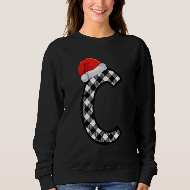 Julafton Play Capital Brev C Santa Monogram Christ T Shirt (Framsida)