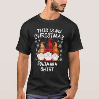Julafton Play Gnome Det här är min jul Pajama Mana T Shirt