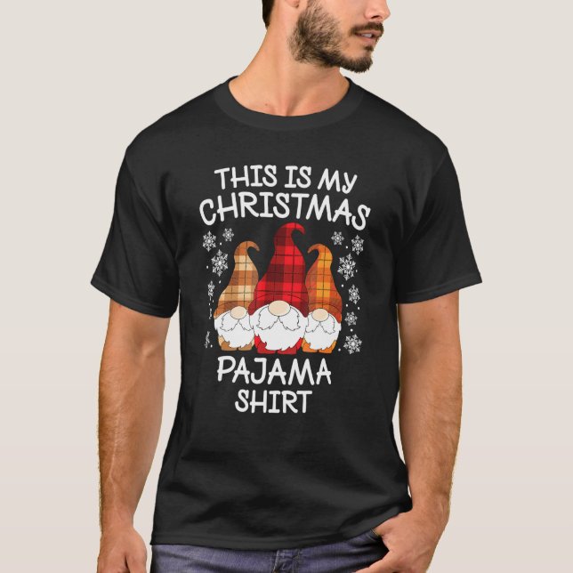 Julafton Play Gnome Det här är min jul Pajama Mana T Shirt (Framsida)
