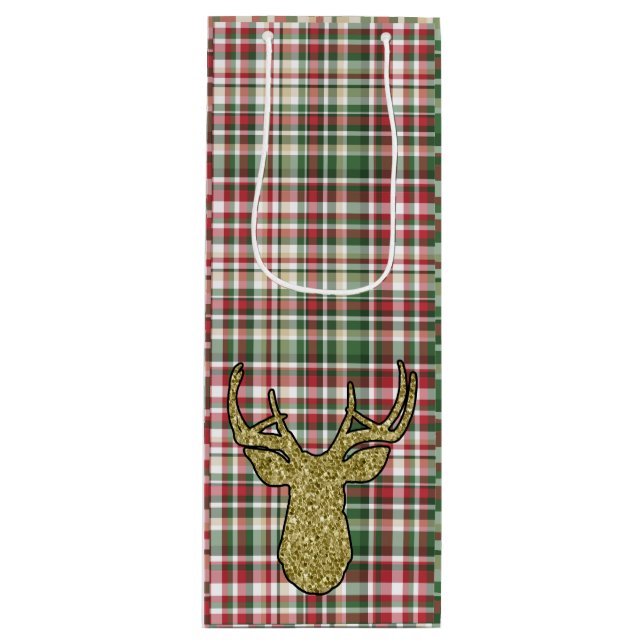 Julafton Play Tartan Guld Hjort Buck Bag (Framsidan)