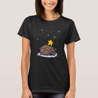 Julafton Porcupine Animals Julgran Ljus T Shirt