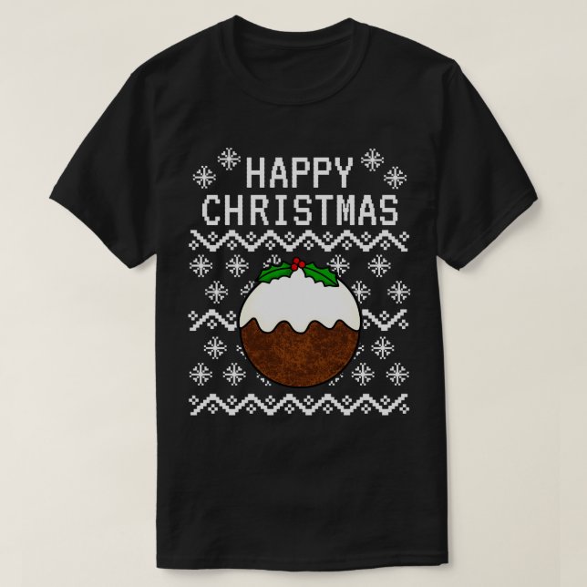 Julafton Pudding Ugly jul 1 T Shirt (Design framsida)