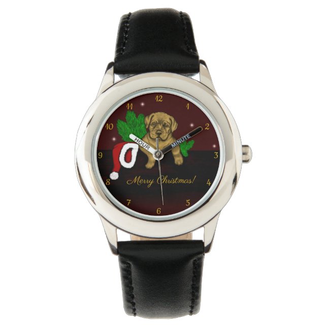 Julafton Puppy Armbandsur (Framsida)