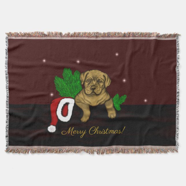 Julafton Puppy Filt (Framsidan)