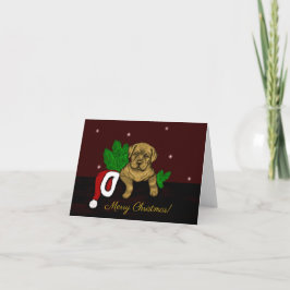 Julafton Puppy Helgkort