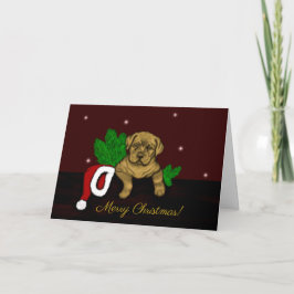 Julafton Puppy Helgkort