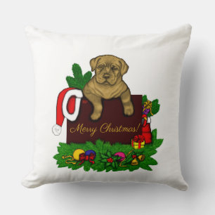 Julafton Puppy Kudde