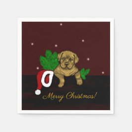 Julafton Puppy Pappersservett