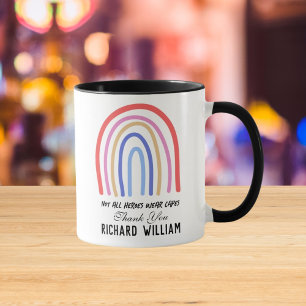 Julafton Rainbow Watercolor Teacher Tack Black Mugg