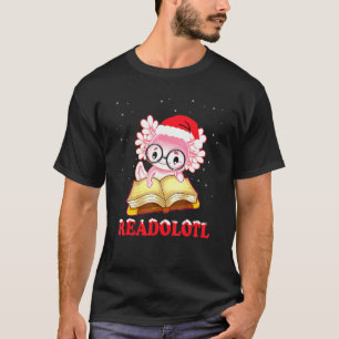 Julafton Readolotl Bookworm Bok Reading Amphibian  T Shirt