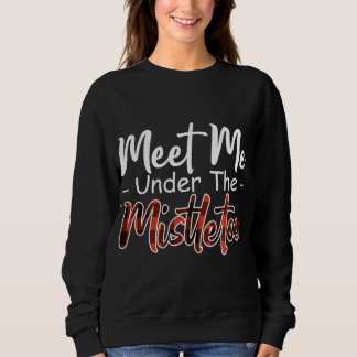 Julafton Red plaid möter mig under mistletoe T Shirt