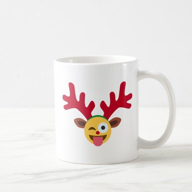 julafton renare wink emoji kaffemugg (Höger)