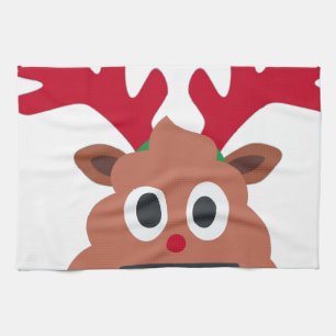 julafton rener poo emoji kökshandduk