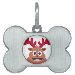 julafton rener poo emoji namnbricka husdjur