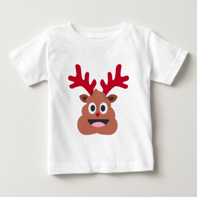julafton rener poo emoji tee shirt (Framsida)