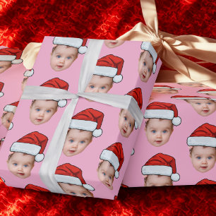 Julafton Rosa Baby Anpassningsbar Ansikte Photo Sa Presentpapper