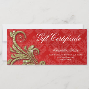 Julafton Salon Glitter Swirl Red Guld