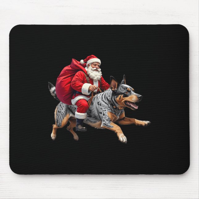 Julafton Santa Australian Cattle Hund jul Musmatta (Framsidan)