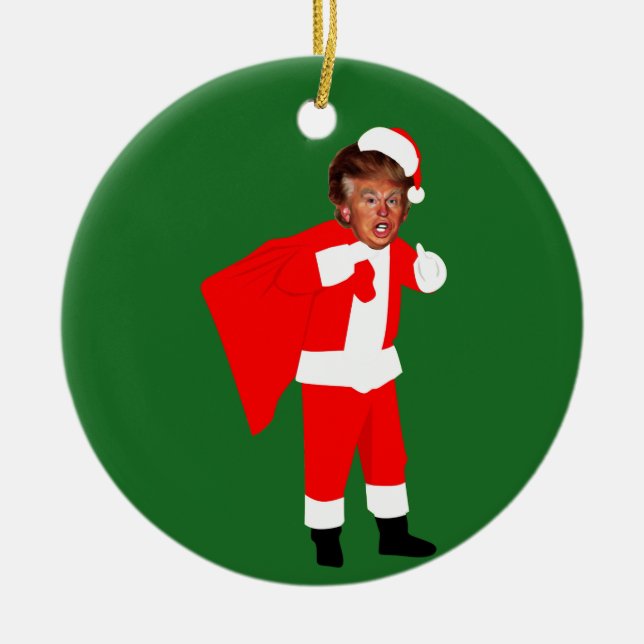 julafton Santa donald-trump Julgransprydnad Keramik (Framsidan)