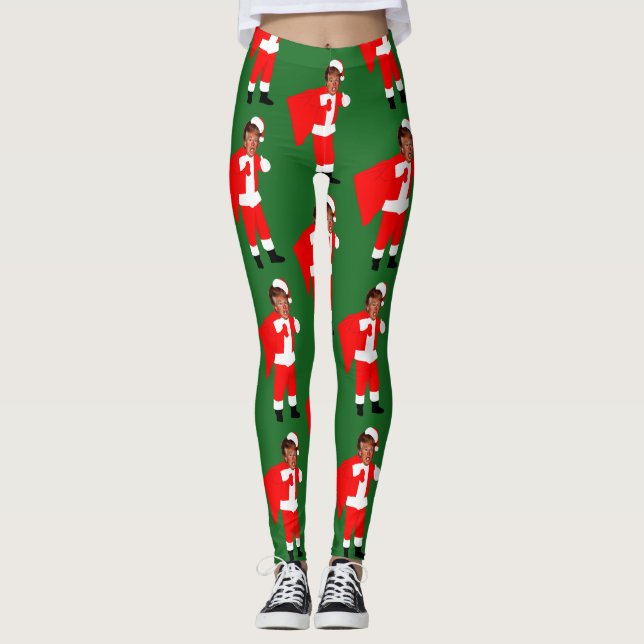 julafton Santa donald-trump Leggings (Framsida)
