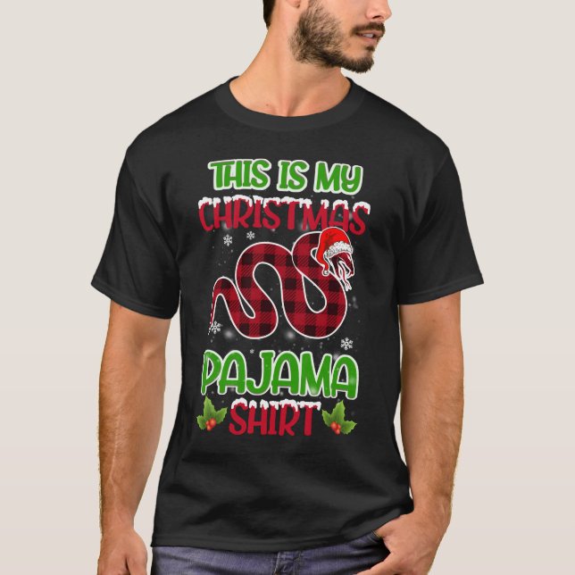 Julafton Santa Hat det här är min grej, jul Pajama T Shirt (Framsida)
