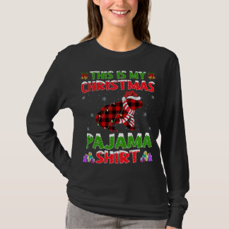 Julafton Santa Hat Det här är min groda jul Pajama T Shirt